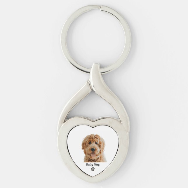 Chaveiro Presente Personalizado de Foto de Cachorro para Am (Frente)