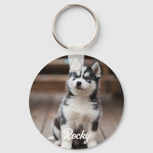 Chaveiro Presente Personalizado de Foto e Texto de Animal d