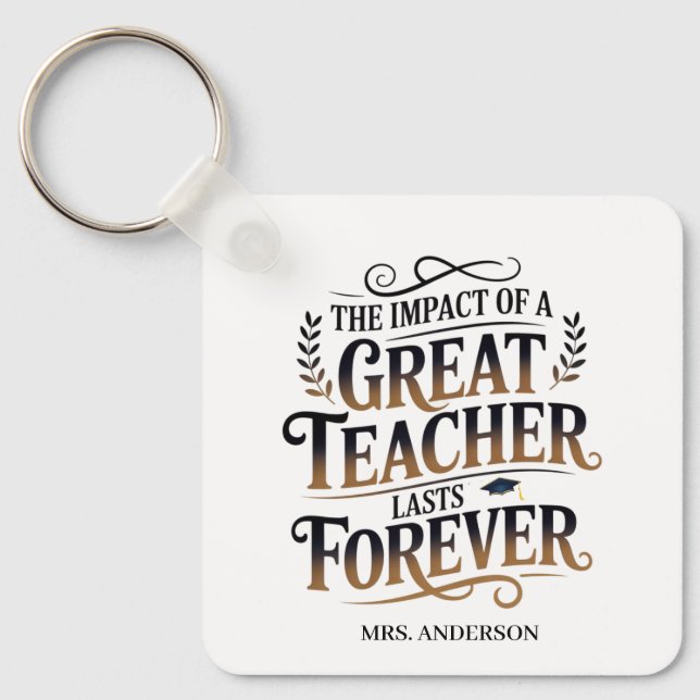 Chaveiro Presente Personalizado de Grande Professor que Dur (Frente)