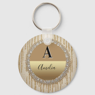 Chaveiro Presente Personalizado de Ouro com Monograma para 