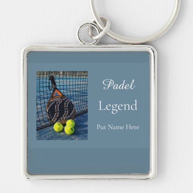 Chaveiro Presente Personalizado Padel Legend para Ele (Frente)