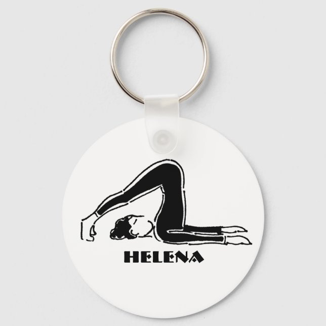 Chaveiro Presente Personalizado para Pilates Yoga (Frente)