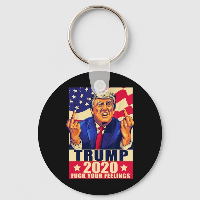 Chaveiro Presente Republicano Trump Dedo do Meio Para Seus  (Frente)