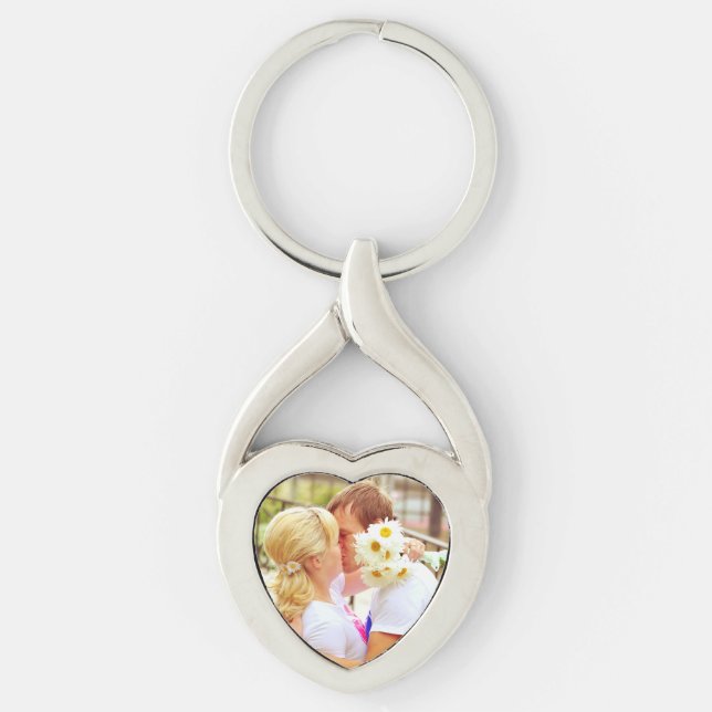 Chaveiro Presente Simples de Foto Única Personalizada (Frente)