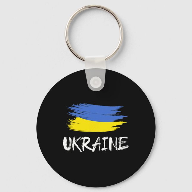 Chaveiro Presente Souvenir da Ucrânia Bandeira do País Ucra (Frente)