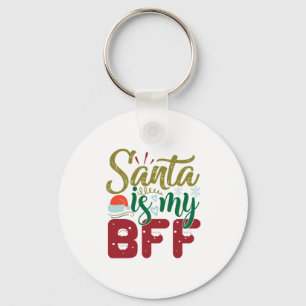 Chaveiro Presente Xmas Papais noeis É Meu BFF