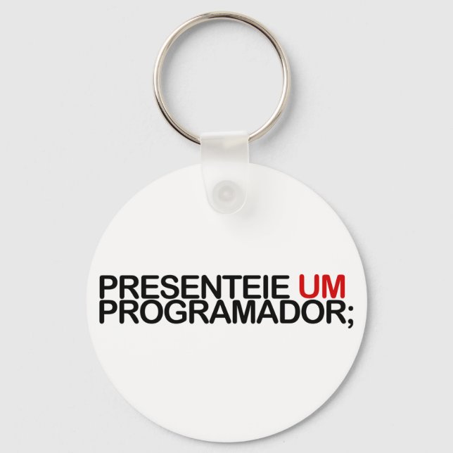 Chaveiro Presenteie um programador (Frente)