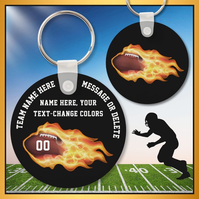 Chaveiro Presentes baratos de futebol para a EQUIPE com NÚM (Cheap Football Gifts for players. Personalized Football Team Gifts. Football bag tags. Keychain.)