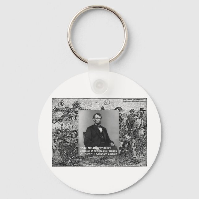 Chaveiro Presentes com Citações de Sabedoria de Abe Lincoln (Frente)