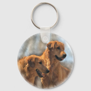 Chaveiro Presentes da arte do golden retriever