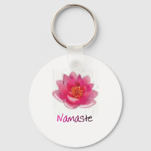 Chaveiro Presentes da ioga de "Namaste" da flor de Lotus