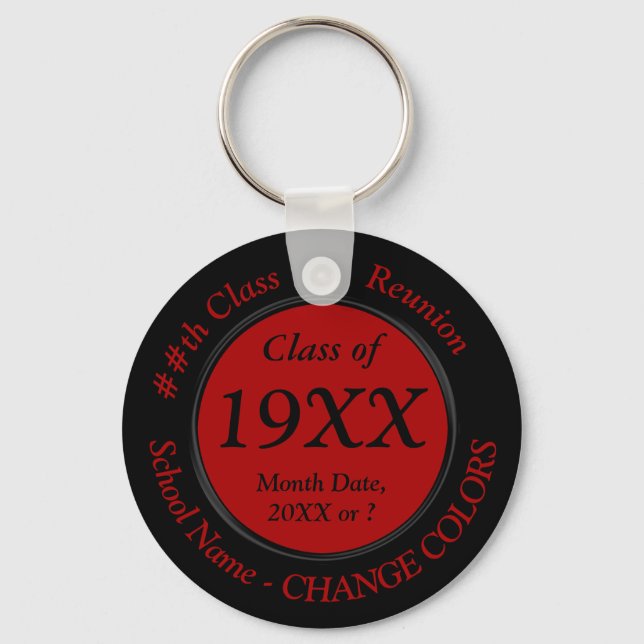 Chaveiro Presentes da Turma de 1976 Vermelho e Preto, QUALQ (Frente)
