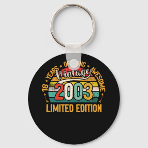 Chaveiro Presentes de 18 anos Vintage 2003 18º aniversári