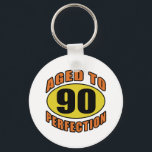 Chaveiro Presentes de 90 de aniversário legal<br><div class="desc">Celebre seu dia especial com esta ideia divertida de presente de aniversário que é perfeita para homens e mulheres que estão envelhecidos à perfeição!</div>