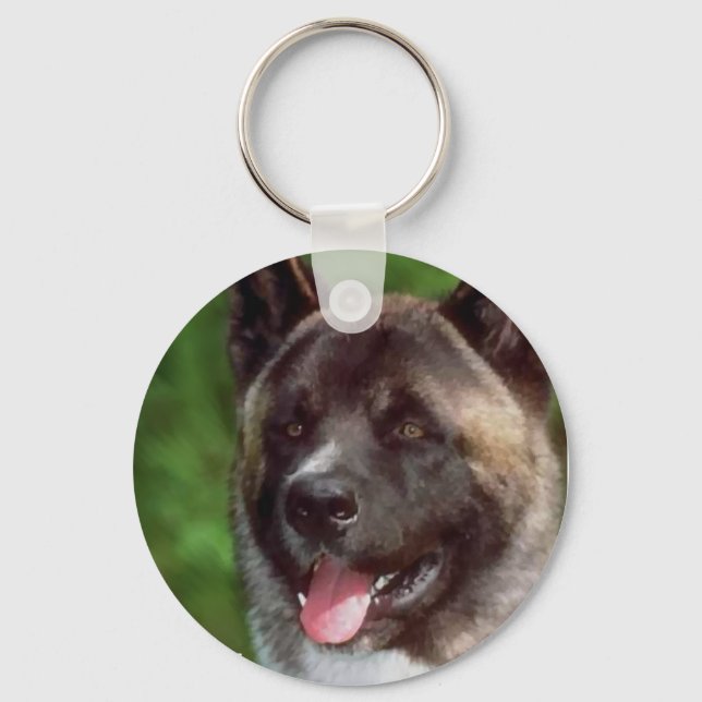 Chaveiro Presentes de Akita de Arte (Frente)