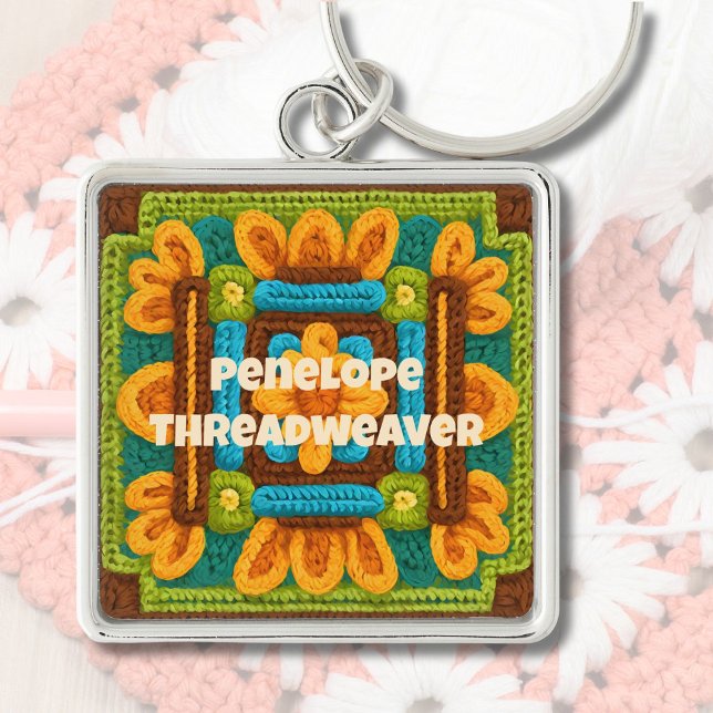 Chaveiro Presentes de Aniversário Personalizados para Croch (Custom Birthday Gifts for Crocheters Mom Grandma)