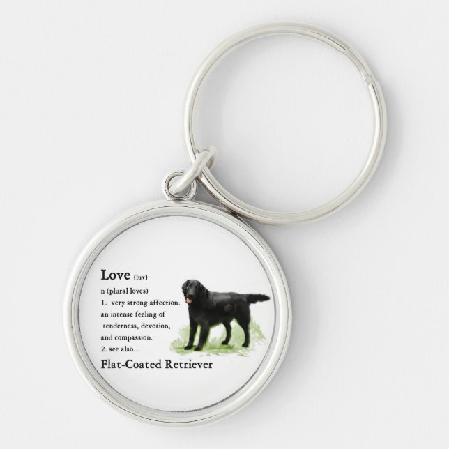 Chaveiro Presentes De Arte De Retriever De Revestimento Sim (Frente)