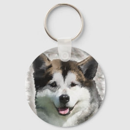 Chaveiro Presentes de Arte Malamute no Alasca