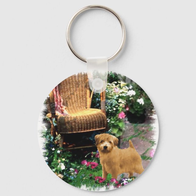 Chaveiro Presentes de Arte Norfolk Terrier (Frente)