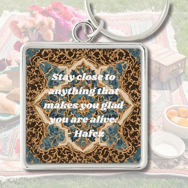 Chaveiro Presentes de Arte Persa do Khatam de Texto Persona (Custom Text Khatam Marquetry Persian Art Gifts)