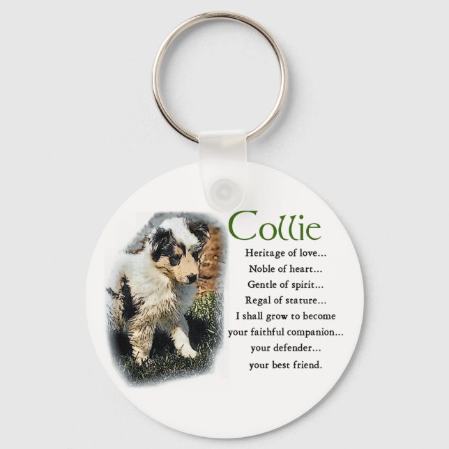 Chaveiro Presentes de Blue Merle Collie (Frente)