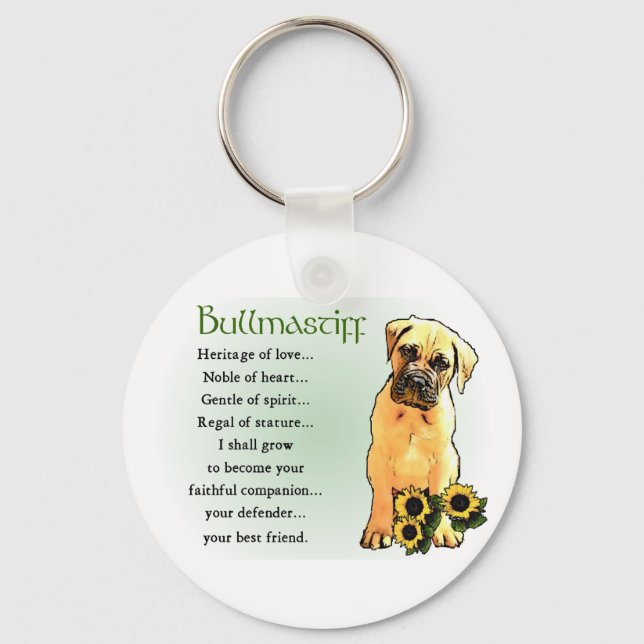 Chaveiro Presentes de Bullmastiff (Frente)