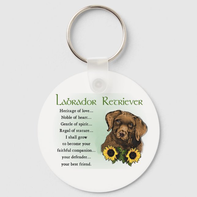 Chaveiro Presentes de chocolate Labrador rebitador (Frente)