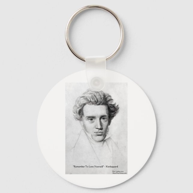 Chaveiro Presentes de Citação de Amor de Kierkegaard "Ame a (Frente)
