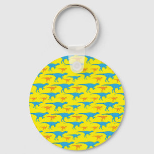 Chaveiro Presentes de Designs de Dinossauro Laranja Amarelo