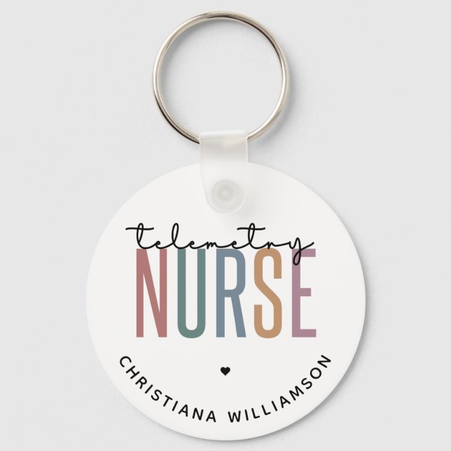 Chaveiro Presentes de Enfermagem de Telemetria Personalizad (Frente)