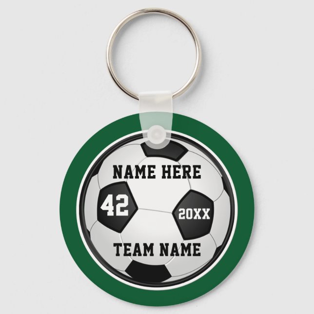 Chaveiro Presentes de Futebol Baratos Verde e Branco, Perso (Frente)