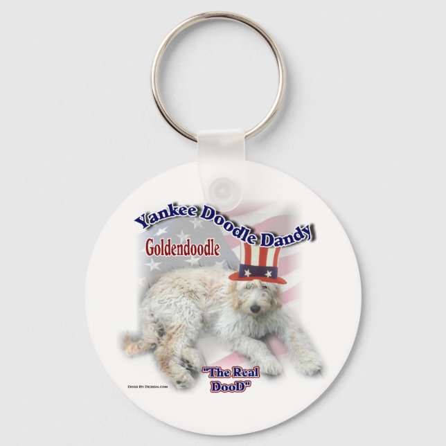 Chaveiro Presentes de Goldendoodle (Frente)
