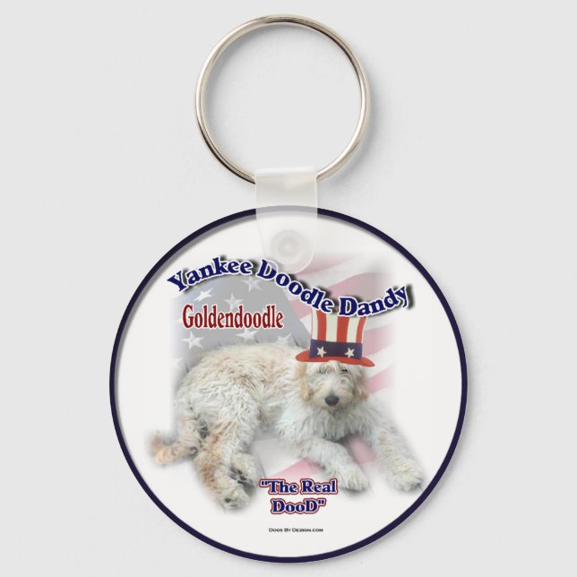 Chaveiro Presentes de Goldendoodle (Frente)