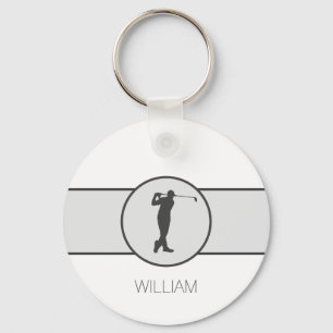 Chaveiro Presentes de Golfer de Nome Personalizado Personal