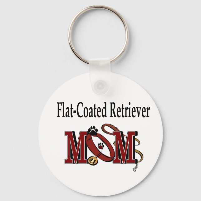 Chaveiro Presentes De Mãe De Retriever Revestidos Planos (Frente)