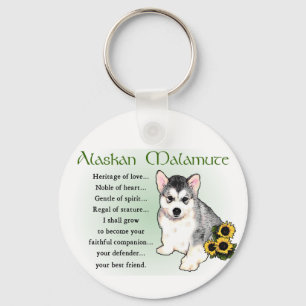 Chaveiro Presentes de Malamute no Alasca