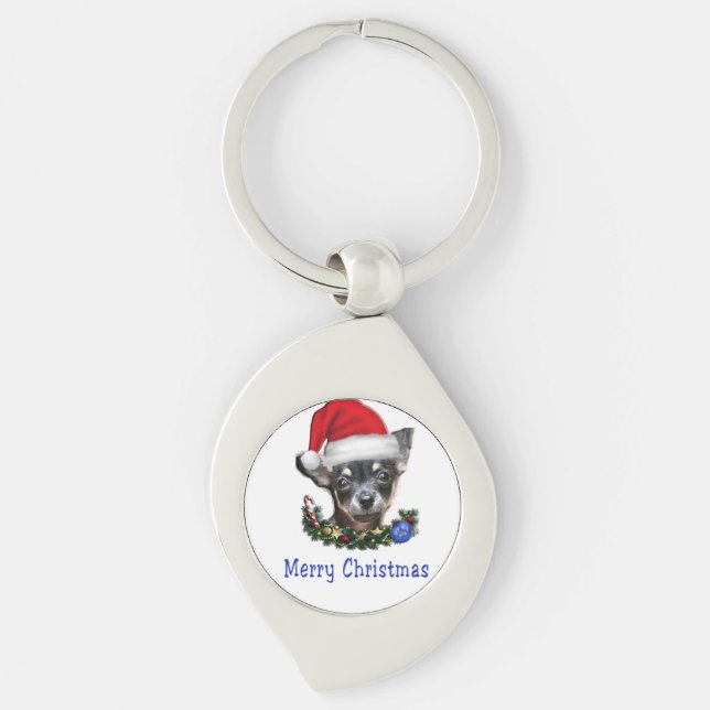 Chaveiro Presentes de natal Chihuahua (Frente)