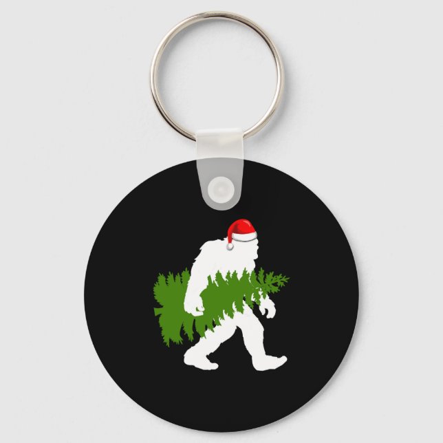 Chaveiro Presentes de Natal Divertidos do Big Foot Santa Cl (Frente)