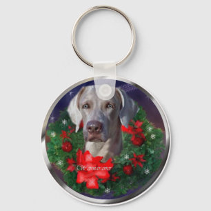 Chaveiro Presentes de Natal do Weimaraner