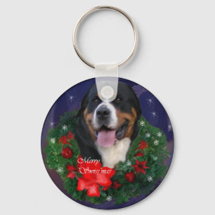 Chaveiro Presentes de Natal para Cão de Montanha Suíço Gran