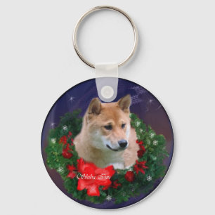 Chaveiro Presentes de Natal Shiba Inu