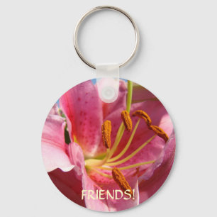 Chaveiro Presentes de Pingente FRIENDS Flores de Lírios Cal