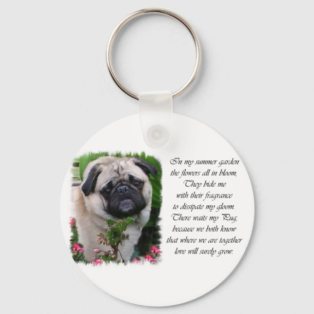 Chaveiro Presentes de Pug Lovers (Frente)