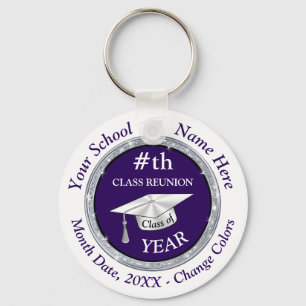 Chaveiro Presentes de Reunião de Classe Personalizada, Roxo