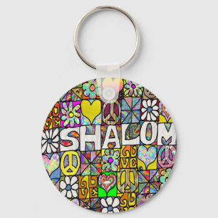 Chaveiro Presentes de Roupa de LOVE Psicodélico com Shalom