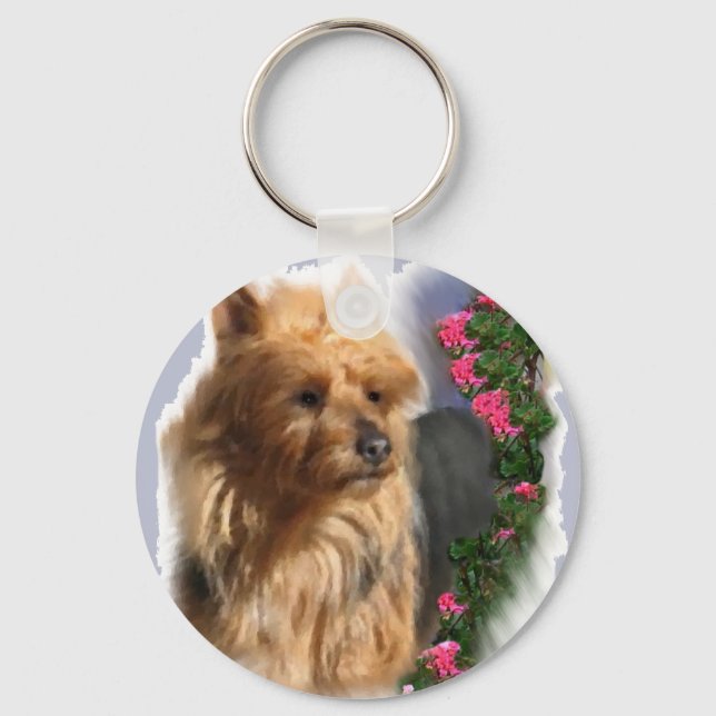 Chaveiro Presentes de Terrier Art australianos (Frente)