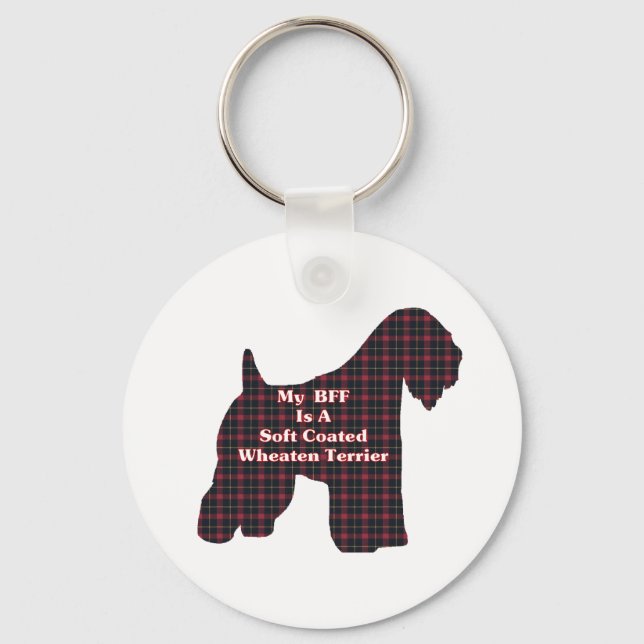 Chaveiro Presentes de Terrier BFF de Rodas Revestidas Moles (Frente)