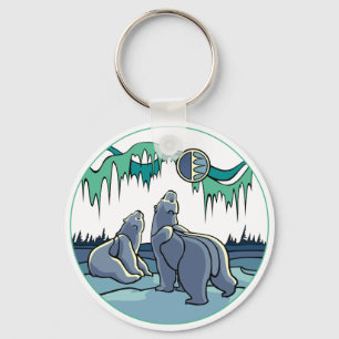 Chaveiro Presentes de Urso Polar em Corrente Ártico de Cria