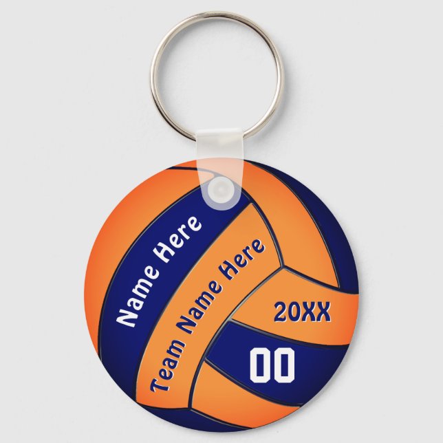 Chaveiro Presentes de vôlei marinho e Laranja com 4 caixas  (Frente)