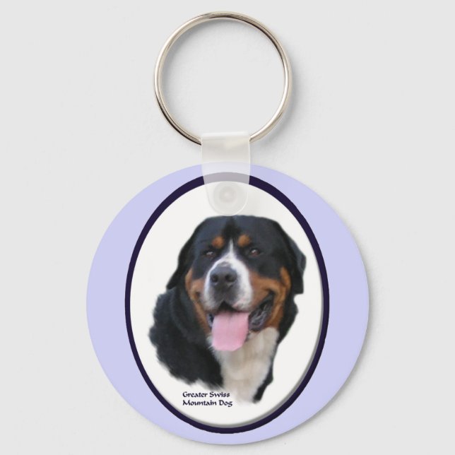 Chaveiro Presentes do Cão de Montanha Suíço Maior (Frente)
